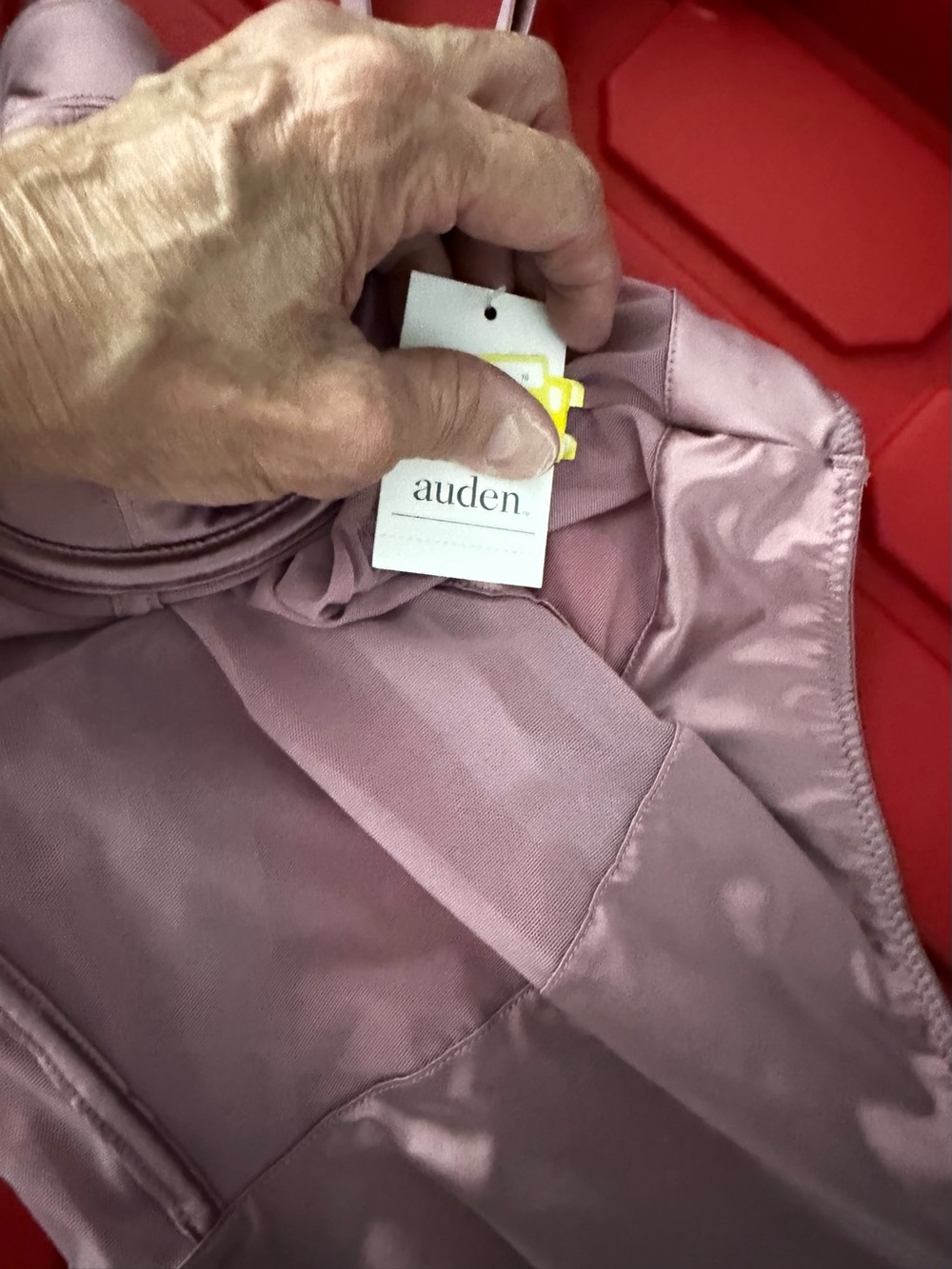 auden. Mauve Satin Bralette body suit nwt